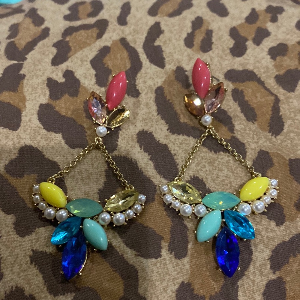 J Crew Multicolored Dangle Earrings